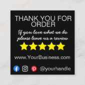 Zakelijk bedankt Je hebt de moderne verpakking gep Vierkante Visitekaartje (Voorkant)