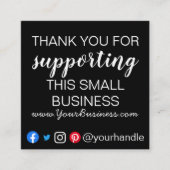 Zakelijk bedankt Je hebt de moderne verpakking gep Vierkante Visitekaartje (Voorkant)