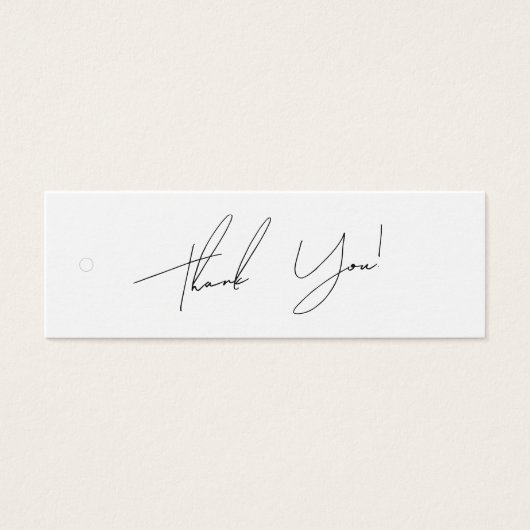 Zakelijk bedankt Label Hang Label Mini Visitekaartjes (Voorkant)