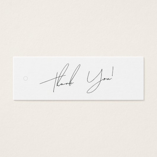 Zakelijk bedankt Label Hang Label Mini Visitekaartjes (Voorkant)