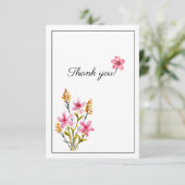 Zakelijk bedankt met bloem. (Staand voorkant)