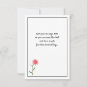 Zakelijk bedankt met bloem. (Achterkant)