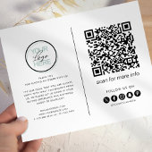 Zakelijk bedankt Opmerking QR-code Flyer