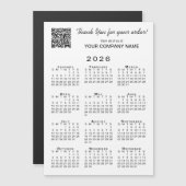 Zakelijk Bedankt QR-code 2026 Kalendermagneet (Voorkant / Achterkant)