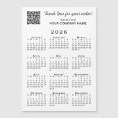 Zakelijk Bedankt QR-code 2026 Kalendermagneet (Voorkant)