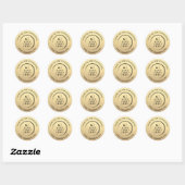 Zakelijk bedankt Stickers Aangepast Logo Gold (Vel)