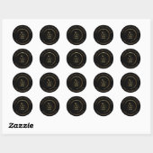 Zakelijk bedankt Stickers Aangepast Logo Gold zwar (Vel)