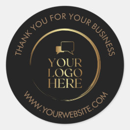Zakelijk bedankt Stickers Aangepast Logo Gold zwar
