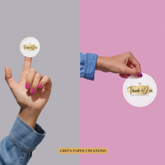 Zakelijk Bedankt Stickers Gold, Circle stickers