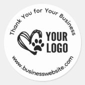 Zakelijk Bedankt Stickers met Logo (Voorkant)