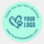 Zakelijk Bedankt Stickers met Logo (Voorkant)