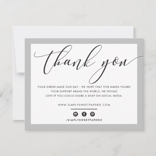 ZAKELIJK BEDANKT voor de elegante, moderne zwart-g (Voorkant)