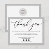 ZAKELIJK BEDANKT voor de elegante, moderne zwart-g (Voorkant / Achterkant)