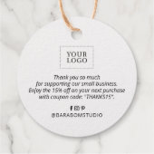 Zakelijk bedankt voor het verpakken van Gold Foil  Bedankjes Labels (Achterkant)