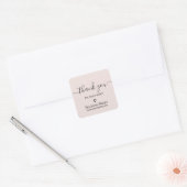 Zakelijk bedankt voor je bestelling Girly Blush Pi Vierkante Sticker (Envelop)