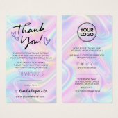 Zakelijk bedankt voor je Discount Code Card Hologr Visitekaartje (Voorkant /achterkant)