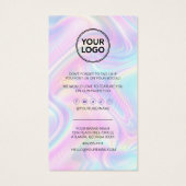 Zakelijk bedankt voor je Discount Code Card Hologr Visitekaartje (Achterkant)