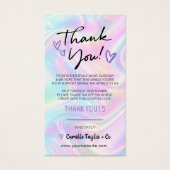 Zakelijk bedankt voor je Discount Code Card Hologr Visitekaartje (Voorkant)