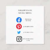 Zakelijk bedankt voor je visitekaartje voor de doo (Achterkant)