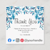 Zakelijk bedankt voor je visitekaartje voor de doo (Voorkant)