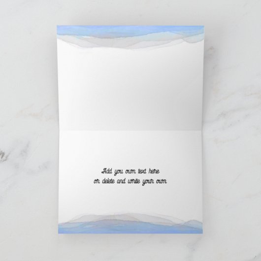 Zakelijk Bedankt waterverf Strepen Blauw Grijs (Binnen)