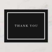 Zakelijk bedankt zwart en wit Briefkaart (Voorkant)