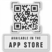 Zakelijk Bedrijf | App Download QR Code Scan Sticker (Voorkant)