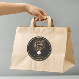 Zakelijk Bedrijf Bedankt Gold | Logo toevoegen Ronde Sticker