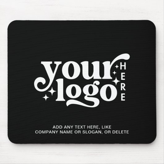 Zakelijk Bedrijf Branded Black Logo Muismat (Voorkant)