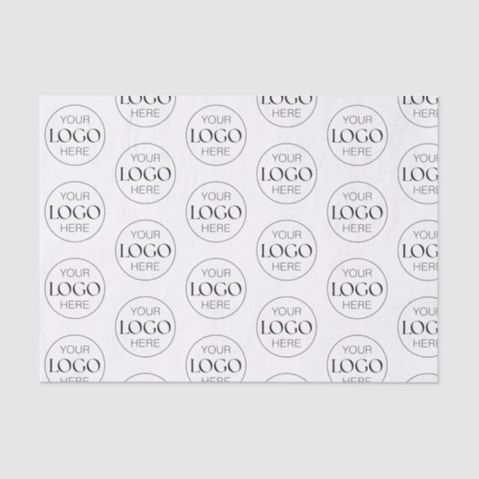 Zakelijk bedrijf Logo Branded Packaging Minimal Tissuepapier (Voorkant)