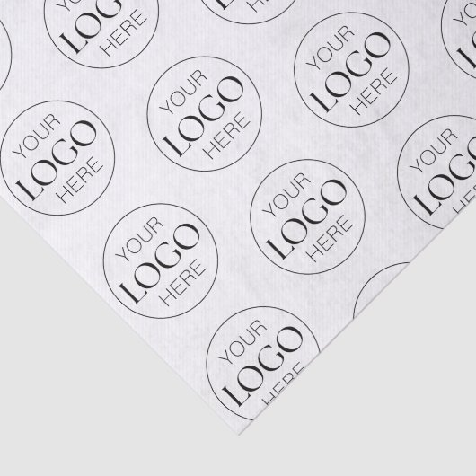 Zakelijk bedrijf Logo Branded Packaging Minimal Tissuepapier (Detail)