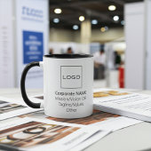 Zakelijk Bedrijf Logo Gepersonaliseerd Zwart Mok