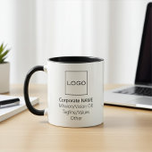 Zakelijk Bedrijf Logo Gepersonaliseerd Zwart Mok
