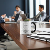 Zakelijk Bedrijf Logo Gepersonaliseerd Zwart Mok