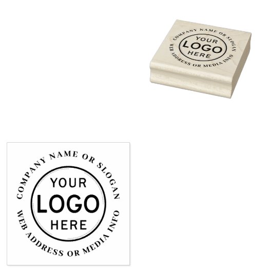 Zakelijk Bedrijf Logo Modern Rubberstempel (Gestempeld)