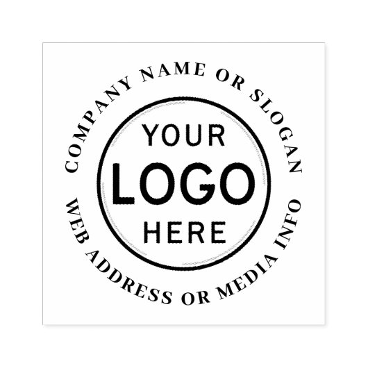 Zakelijk Bedrijf Logo Modern Rubberstempel (Afrduk)