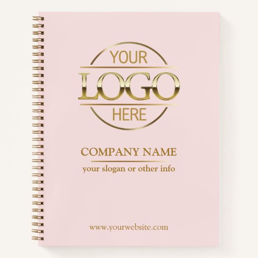 Zakelijk Bedrijf Logo Pink Promotional Notitieboek (Voorkant)