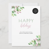 Zakelijk bedrijf LOGO Prettige feestdagen Feestdagenkaart (Voorkant)