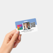 Zakelijk Bedrijf Logo QR Code Medewerker Badge (Handheld)