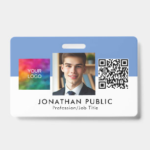 Zakelijk Bedrijf Logo QR Code Medewerker Badge