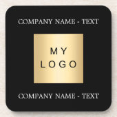 Zakelijk bedrijf logo tekst slogan zwart wit bier onderzetter (Voorkant)