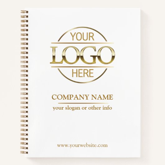Zakelijk Bedrijf Logo Wit Promotie Notitieboek (Voorkant)