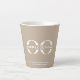 Zakelijk bedrijf - minimalistisch beige Logo Latte Mok