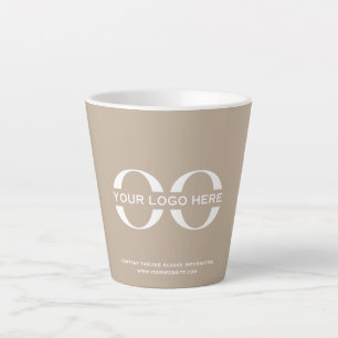 Zakelijk bedrijf - minimalistisch beige Logo Latte Mok