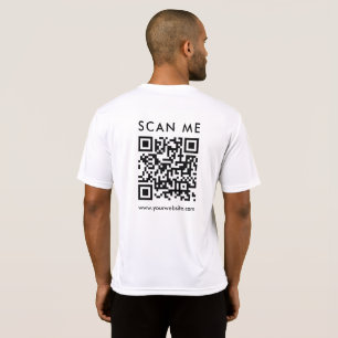 Zakelijk Bedrijf QR Code Scan Me Mannen Achterdruk T-shirt