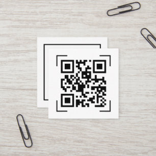 Zakelijk Bedrijf   QR Code Scan Minimalistisch Vierkante Visitekaartje