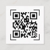 Zakelijk Bedrijf | QR Code Scan Minimalistisch Vierkante Visitekaartje (Voorkant)