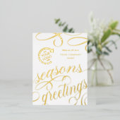 Zakelijk Bedrijf UW LOGO Folie Vakantie Post Kaart (Staand Voorkant)