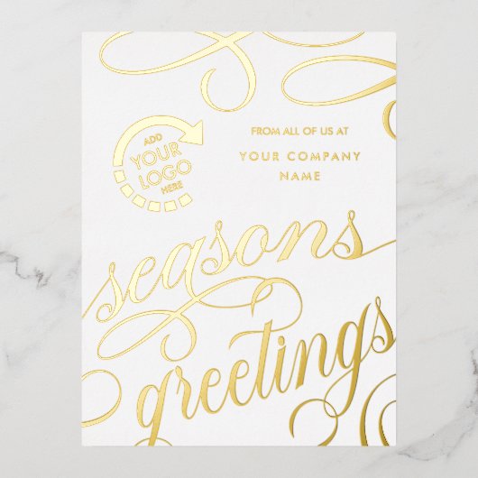 Zakelijk Bedrijf UW LOGO Folie Vakantie Post Kaart (Voorkant)