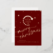 Zakelijk Bedrijf UW LOGO Folie Vakantie Post Kaart (Voorkant / Achterkant)